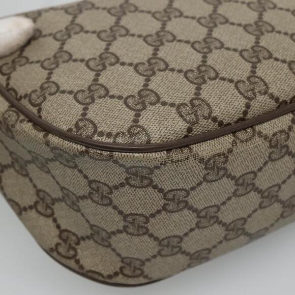 GUCCI GG Supreme Web Sherry Line Bag Pvc Beige Gold 89 02 032 - Picture 13 of 16